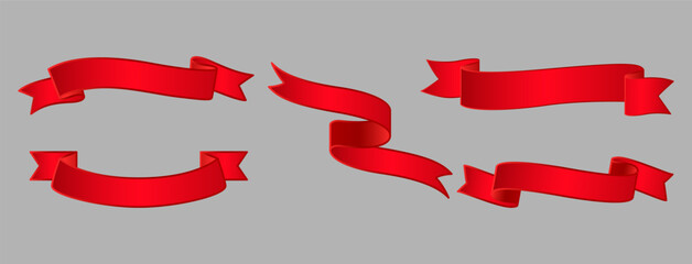 Elegant Ribbon Banner Set for Branding, Promotion, and Decorations

