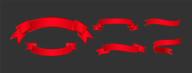 Elegant Ribbon Banner Set for Branding, Promotion, and Decorations

