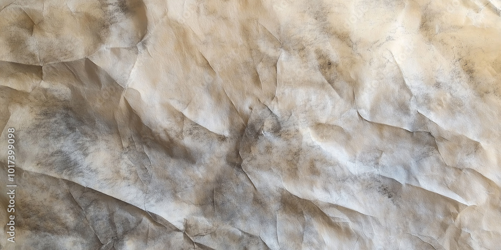Poster Crumpled paper texture showing a used effect background