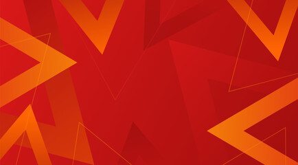 Obraz premium Abstract Red triangle background for banner design template