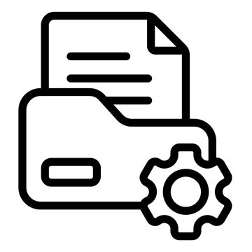 recommend clip art: File folder management icon for document and data organization
