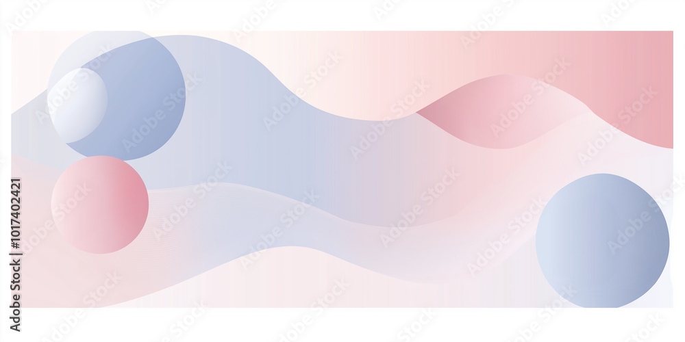 Aufkleber abstract pastel background with wavy shapes and gradient colors