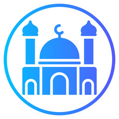 mosque gradient icon