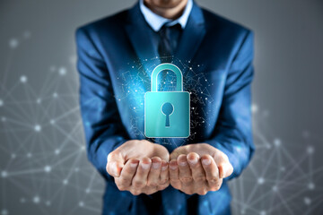 padlock icon. cyber security concept.