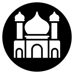 mosque glyph icon