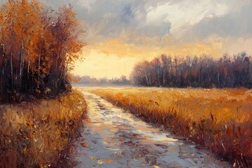 Naklejka premium Abstract oil painting illustration background created with Generative AI