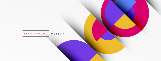 Modern geometrical abstract background - circles. Business or technology presentation design