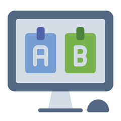 Icon for AB testing and performance analysis