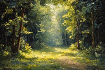 Fototapeta premium Abstract oil painting illustration background created with Generative AI