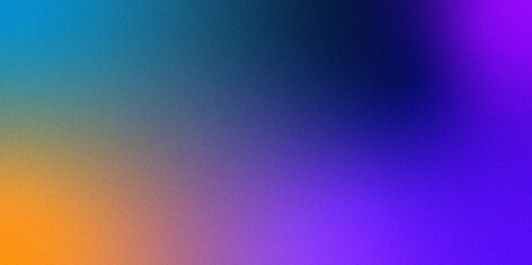 Blue purple grainy gradient vertical glowing abstract light wave on black noise texture background .Neon purple blue and mint green colorful gradient background Best design for your ad, poster, bann.	