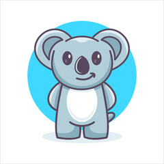 Cartoon Koala Illustration using modern style vector look