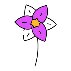 daffodil flower spring line icon vector. daffodil flower spring sign. isolated symbol illustration