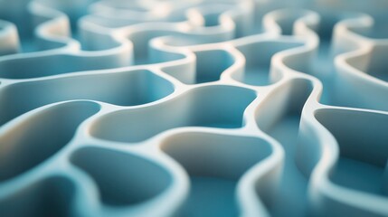 Obraz premium Abstract 3D pattern with a maze like structure.