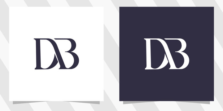 Letter db bd logo design vector