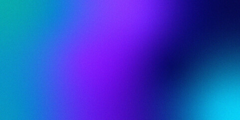  Blue purple grainy gradient vertical glowing abstract light wave on black noise texture background .Neon purple blue and mint green colorful gradient background Best design for your ad, poster, bann.