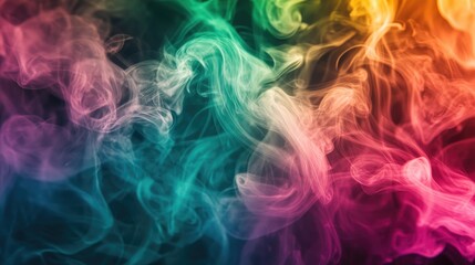 Obraz premium Colorful Abstract Smoke Flowing in Motion