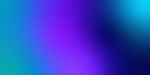 Obraz premium Blue purple grainy gradient vertical glowing abstract light wave on black noise texture background .Neon purple blue and mint green colorful gradient background Best design for your ad, poster, bann.