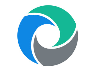 circular diagram icon process flow chart pie infographic, cycle economy template circle logo vector graph in green color, concept of green