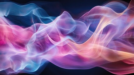 Obraz premium Colorful Abstract Waves with Light Effects