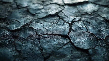 Fototapeta premium dark cracked blue ground texture background