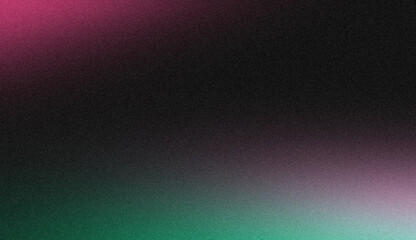 Abstract magenta purple green soft color elegant grainy backdrop design with faded colors. Noisy gradient texture with bright, glowing, shine, Vibrant colors poster or banner