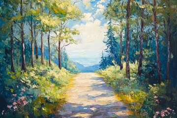 Obraz premium Abstract oil painting illustration background created with Generative AI