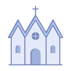 Church building icon graphic  design illustration
