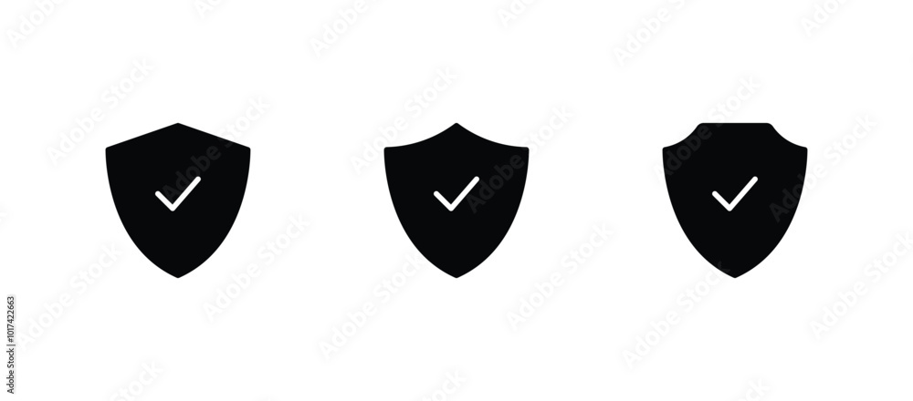 Poster shield icon vector. security symbol icon . shield with check mark icon