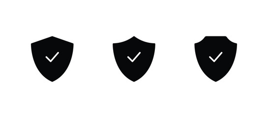 shield icon vector. Security symbol icon . Shield with check mark icon