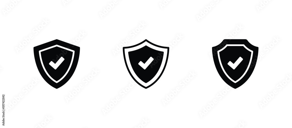 Poster shield icon vector. security symbol icon . shield with check mark icon