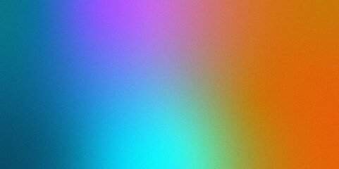 Fototapeta premium Blue purple grainy gradient vertical glowing abstract light wave on black noise texture background .Neon purple blue and orange colorful gradient background Best design for your ad, poster, bann.er 