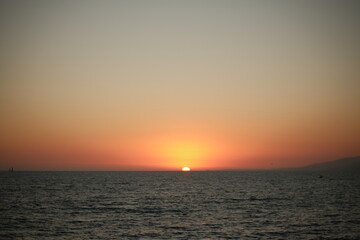 sunset over the sea