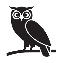  Owl icon silhouette vector art design with white backgroud