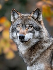 Fototapeta premium wolf isolated on metal background