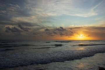 sunset on the beach