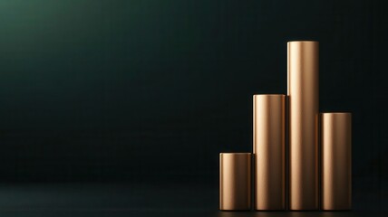 Financial report with a quarterly earnings chart, showing revenue growth and net profit in detailed bar graphs