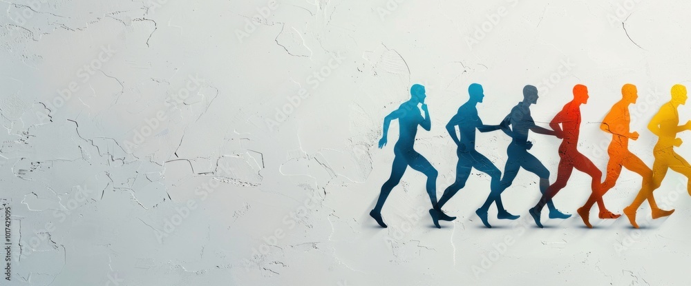 Poster the dynamic journey of running a visual guide to the evolution of motion