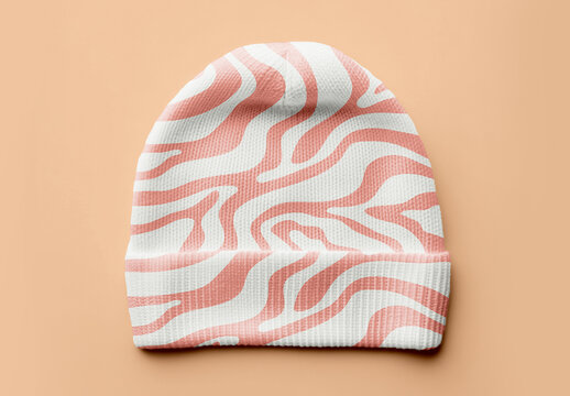 Wool Beanie Mockup with Generative AI