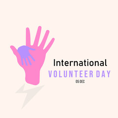 vector graphic of International Volunteer Day good for national International Volunteer Day celebration. flat design. flyer design.flat illustration.