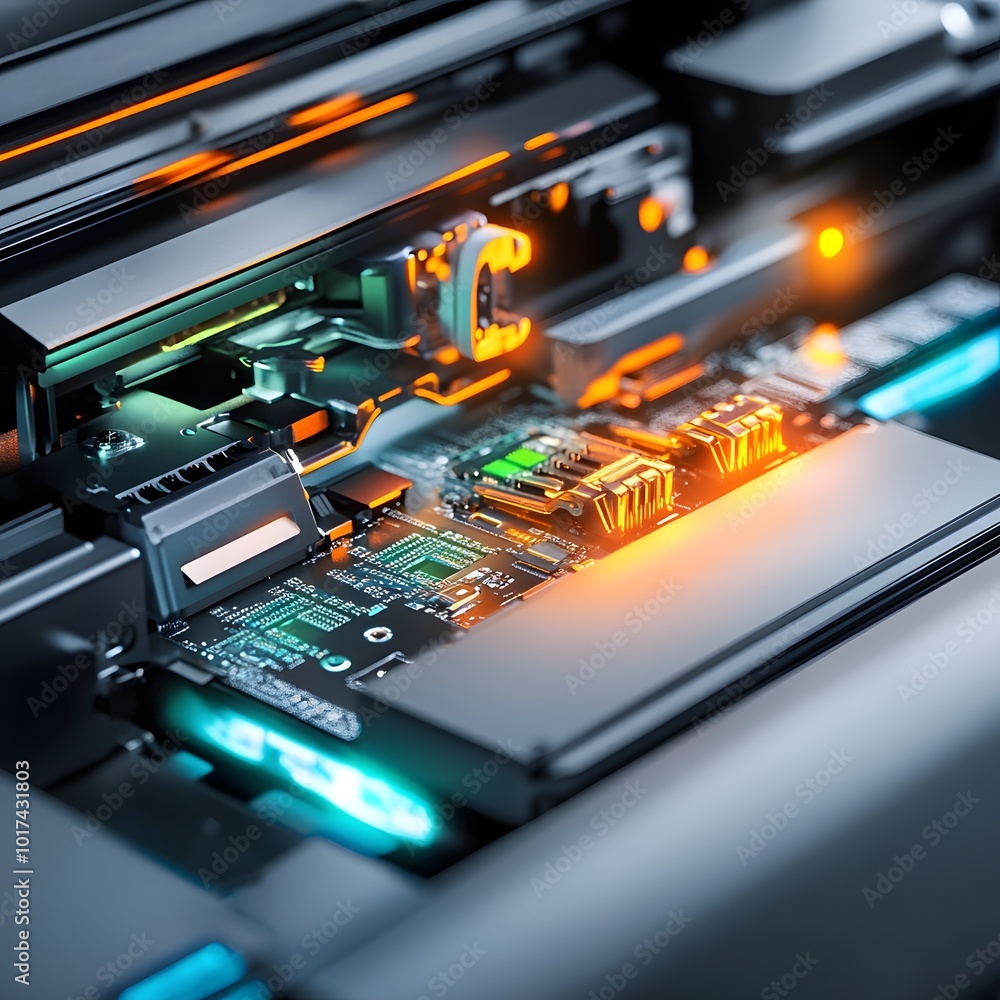 Poster abstract technology background with circuit board.