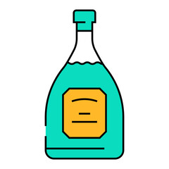 absinthe drink bottle line icon vector. absinthe drink bottle sign. isolated symbol illustration