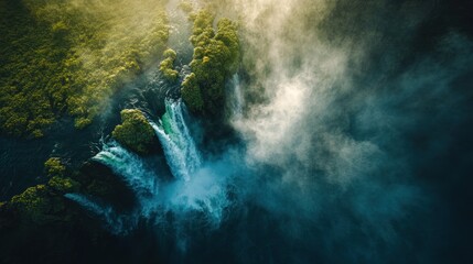Obraz premium Aerial View of Victoria Falls, Zambia
