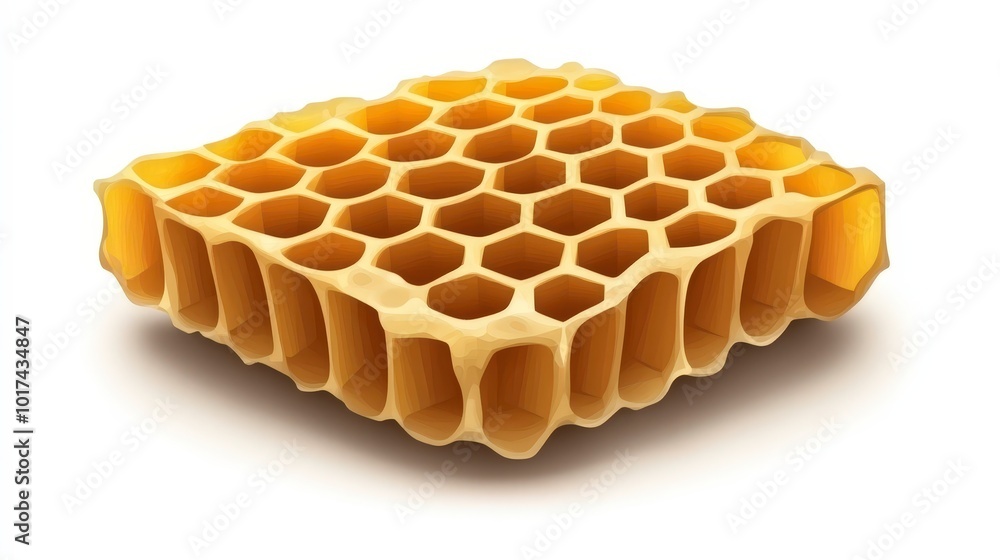 Poster geometric honeycomb structure with hexagonal patterns on a white background