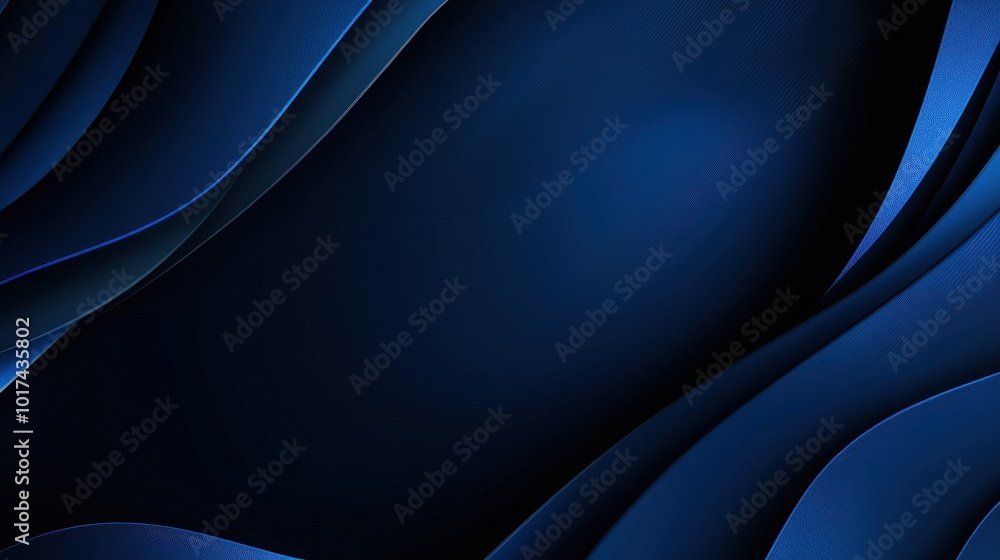 Poster deep blue abstract background with subtle light effects