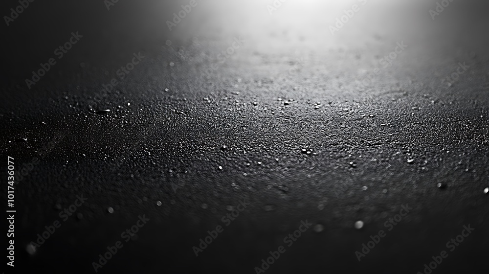 Leinwandbilder A close-up of a textured surface glistening in soft light, featuring tiny particles scattered across a dark background.