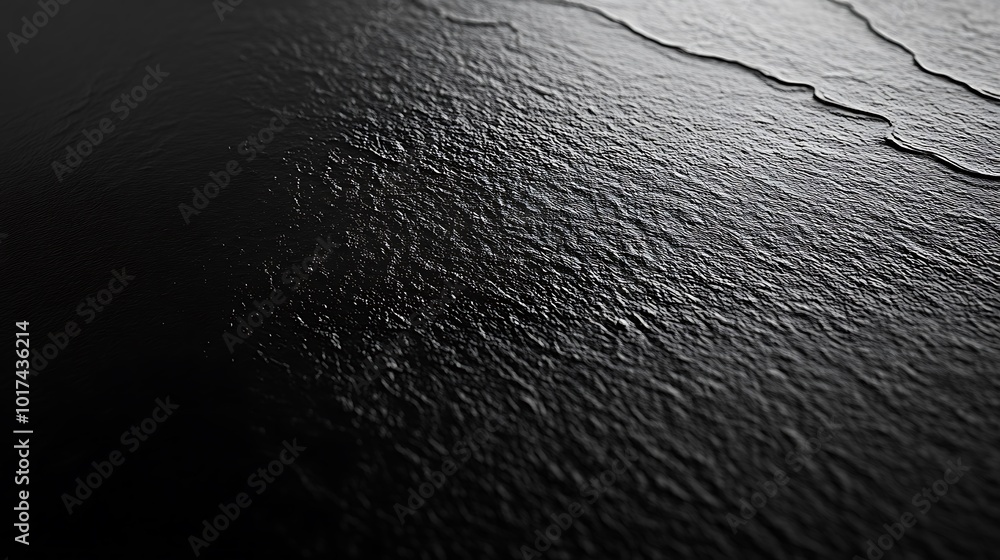 Poster a close-up of textured water reflecting light, creating a serene and abstract atmosphere in shades o