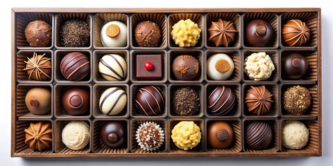 Assorted box of chocolates candies truffle for Easter