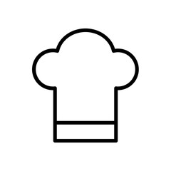 Chef hat icon vector. A thin line sign. Isolated contour symbol illustration