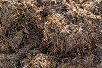 Fertilizer with manure and straw