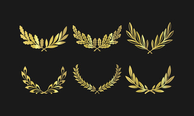 Elegant laurel wreath collection for awards, recognition, and ceremonial designs

